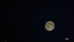 A full moon in the nights sky