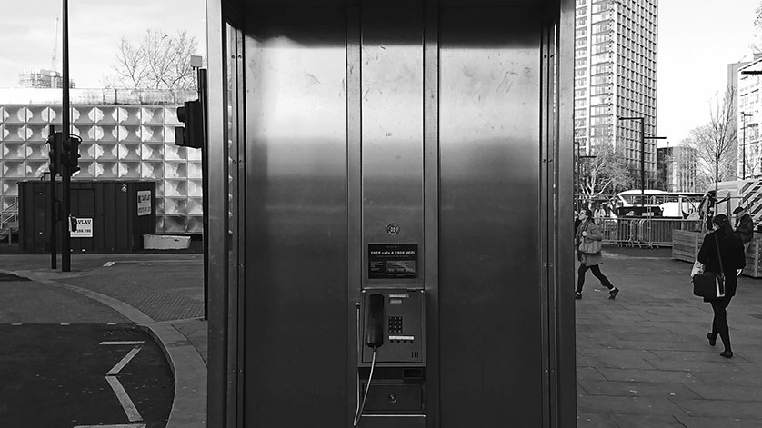 a telephone box