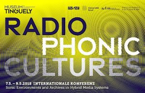 poster for "radio phonic cultures" with dates and logos