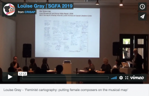 Video title 'Louise Gray' image of conference