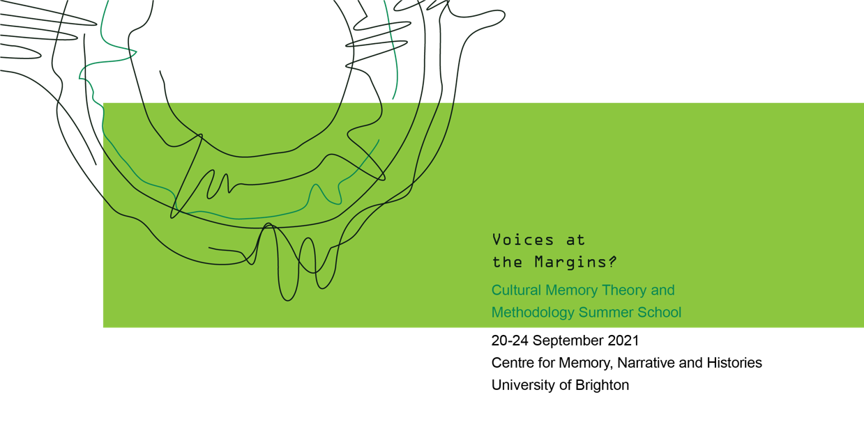 Poster for "voices in the margins" with text - all transcribed on web page